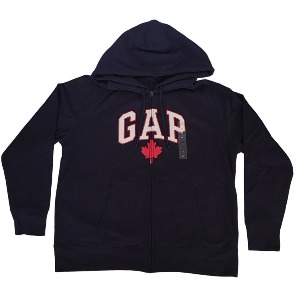GAP Logo & Maple Leaf Hoodie w/ Zipper- Blue, White, Red NWTs (Unisex, Youth)